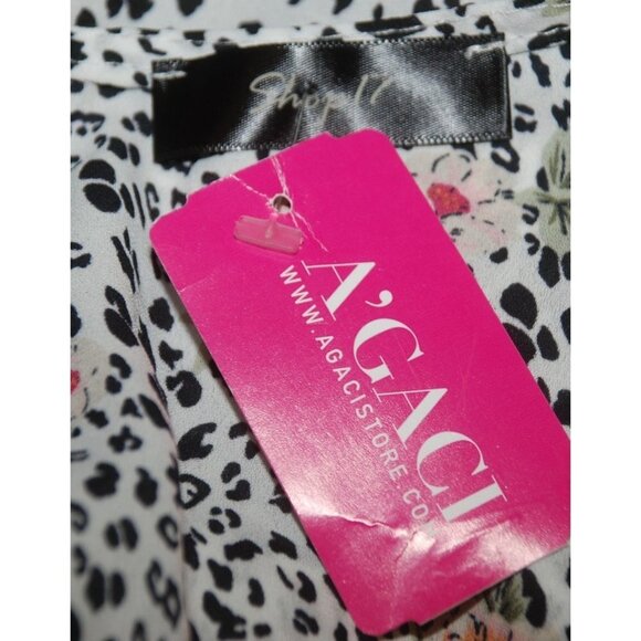 NWT A'GACI Shop 17 Juniors Ladies White Dress Size S V-Neck Elastic Waist Belt - Picture 8 of 10